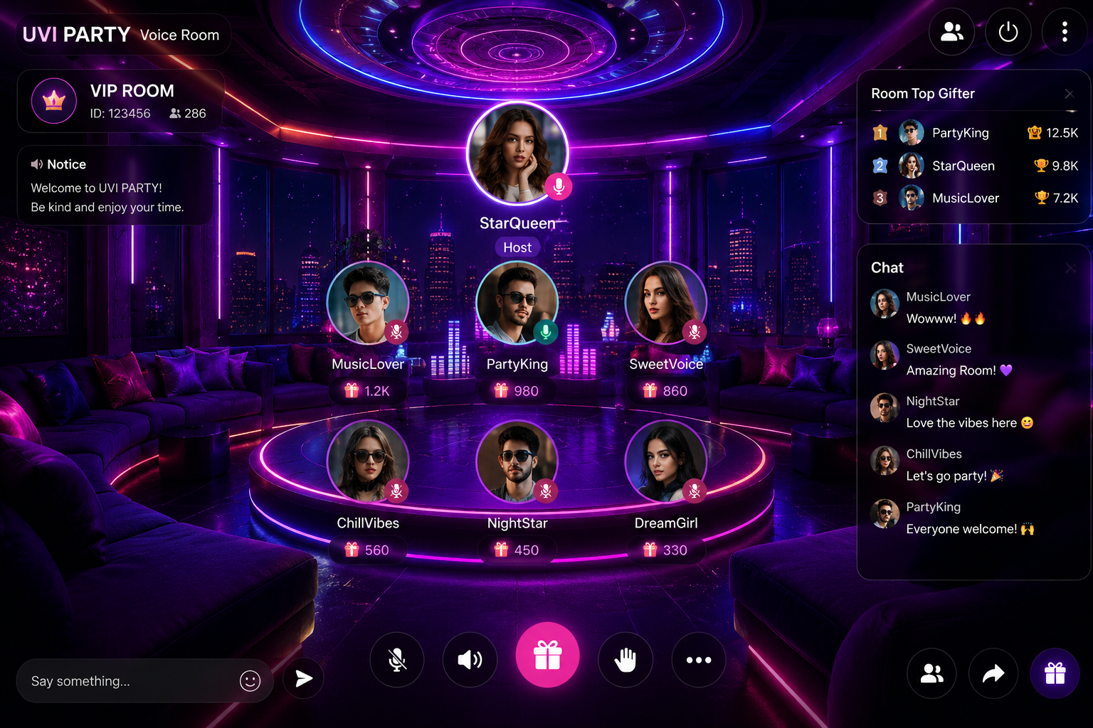 UVI PARTY Voice Room